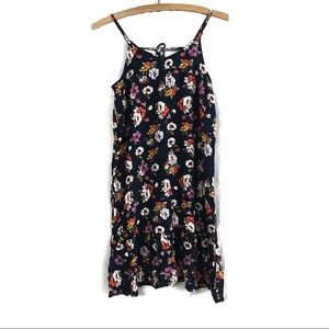 4/$20 ART CLASS Navy Blue Floral Flowy Dress 10/12
